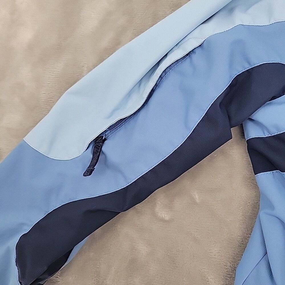Columbia Vertex Youth Jacket Size 10/12 Blue Double Zipper Pockets Lightweight - Picture 10 of 15